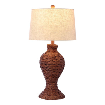 Elicia 31" Seagrass Weave LED Table Lamp - JONATHAN Y